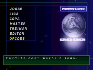 Jogando WINNING ELEVEN 2002 do PS1